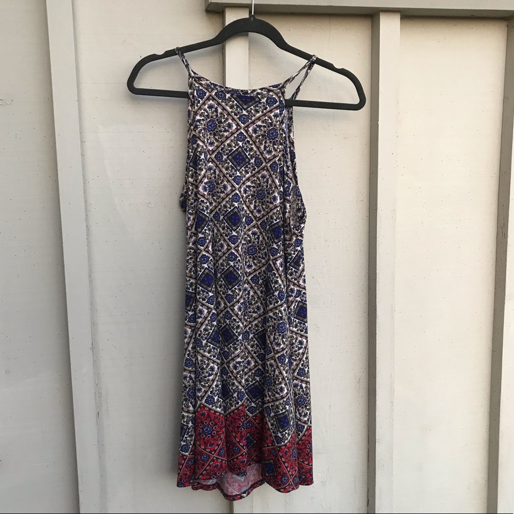 Xhileration high neck Boho Knee length Dress